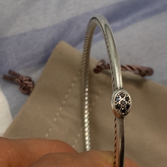 Vintage david yurman cable bangle  with diamond confetti - Picture 12 of 13
